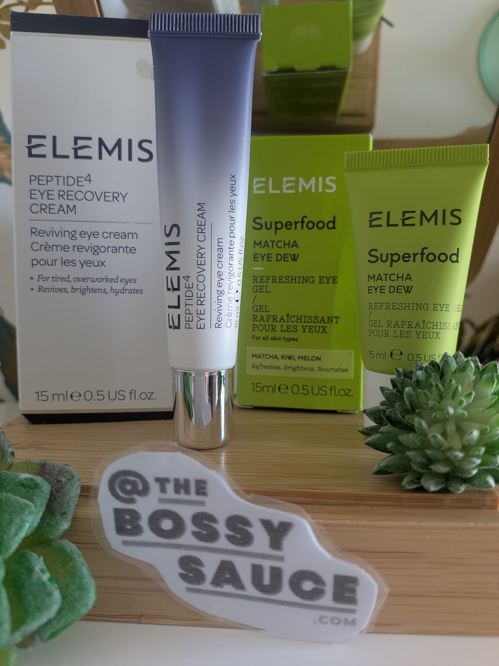 ELEMIS Peptide4 Eye Recovery Cream + Superfood Matcha Eye Dew Duo NWT
